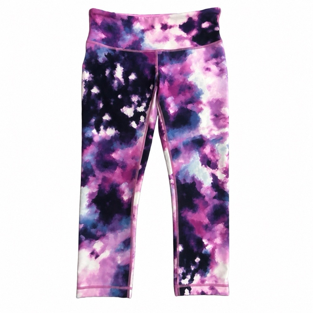 Lululemon Tie Dye Crop Leggings High Rise Yoga Pocket Athleisure Women Size 6